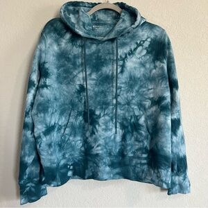 Athleta Sundown Blue Tie Dye Hoodie Pullover 1X